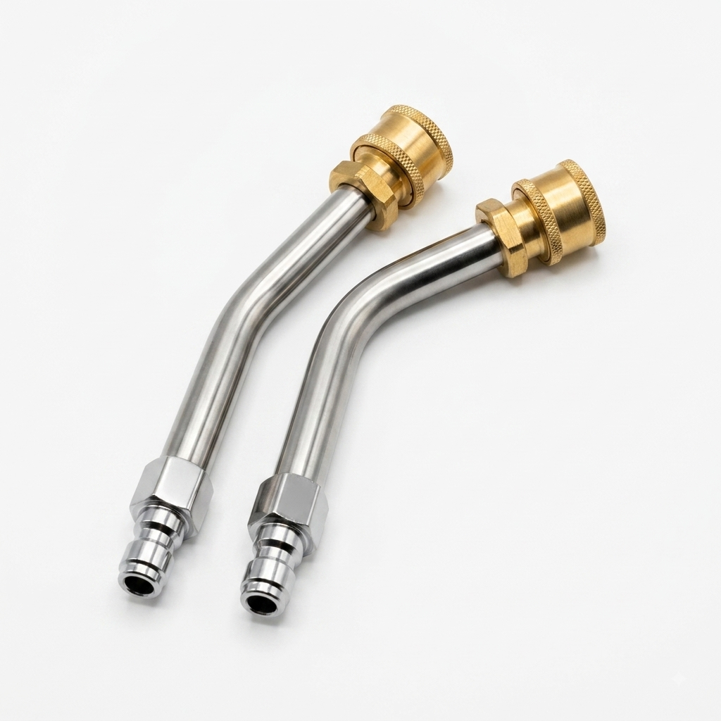 Angled Extension Wand — Bent High-Pressure Lance Extension, 1/4" Quick Connect