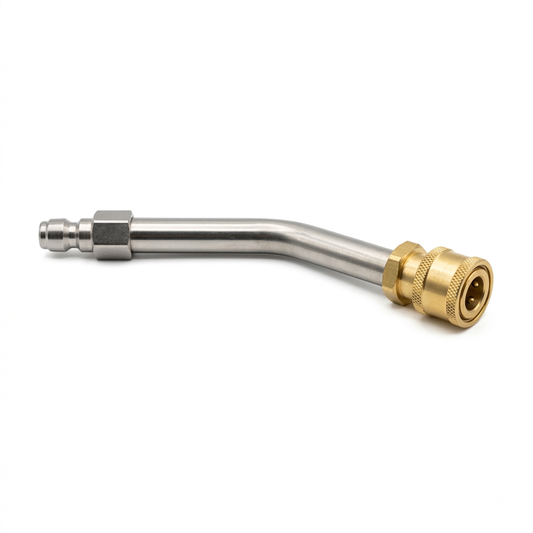 Angled Extension Wand — Bent High-Pressure Lance Extension, 1/4" Quick Connect