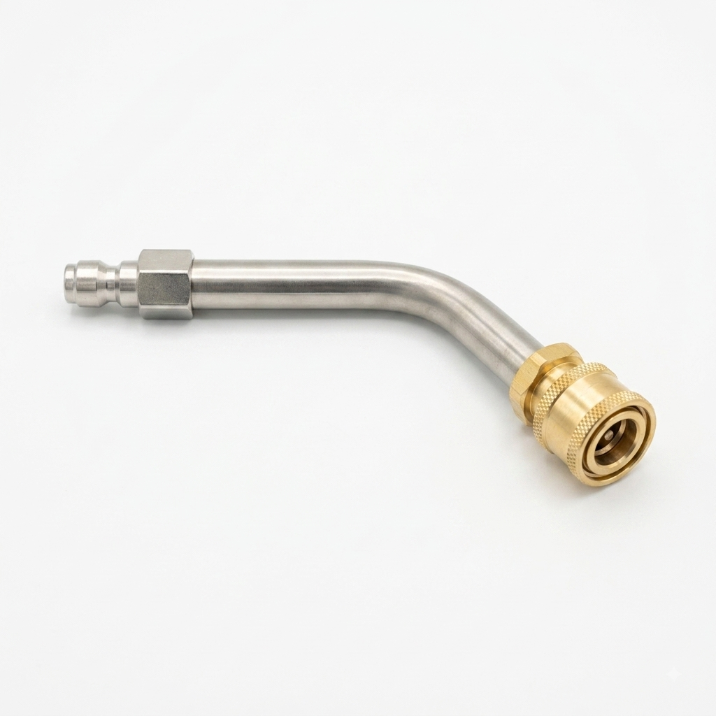 Angled Extension Wand — Bent High-Pressure Lance Extension, 1/4" Quick Connect