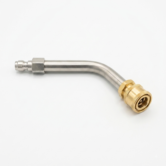 Angled Extension Wand — Bent High-Pressure Lance Extension, 1/4" Quick Connect