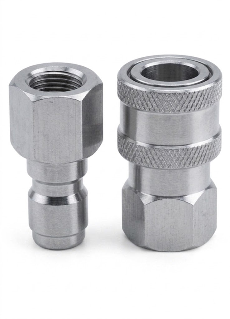 Quick Connect Fitting Set — 1/4" High-Pressure Coupler, Socket & Plug Kit