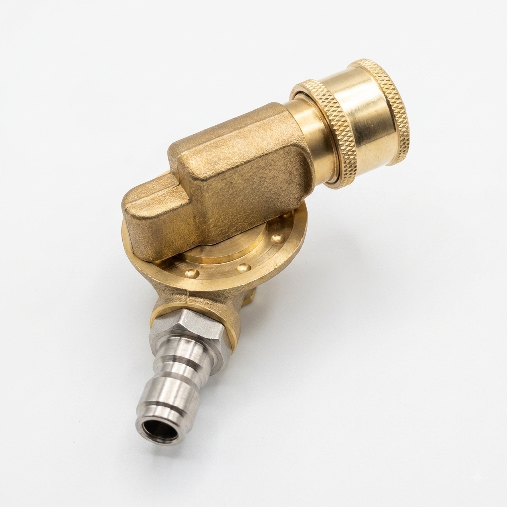 Adjustable Pivot Adaptor — Variable Angle Nozzle Adaptor, 1/4" Quick Connect