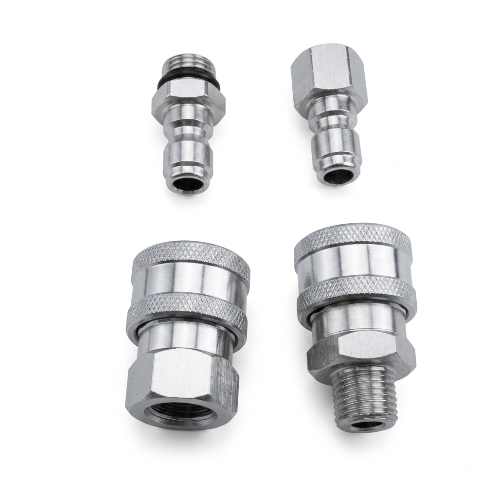 Quick Connect Fitting Set — 1/4" High-Pressure Coupler, Socket & Plug Kit