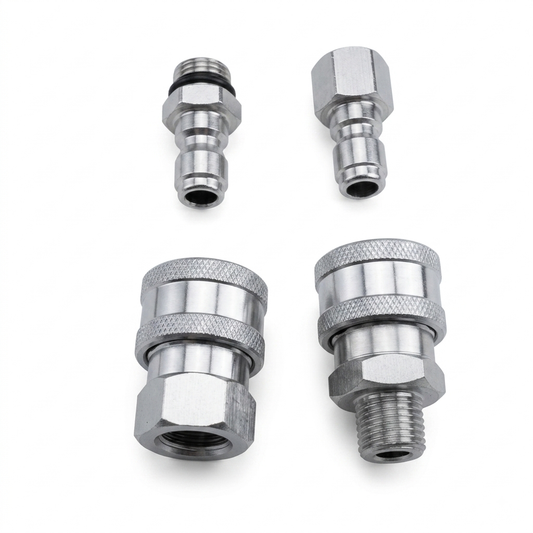 Quick Connect Fitting Set — 1/4" High-Pressure Coupler, Socket & Plug Kit