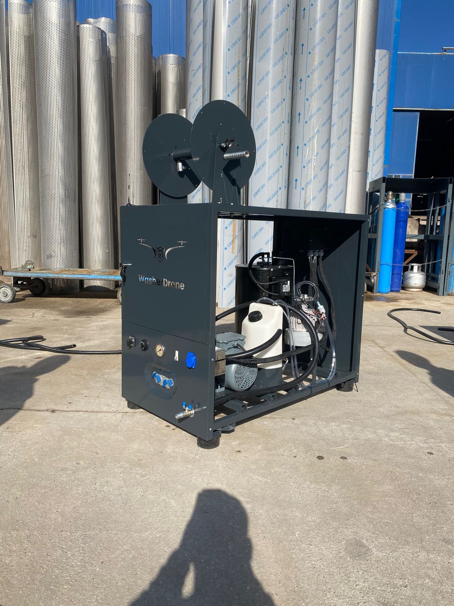 WasherDrone SkyJet E-Power High-Pressure Hot Water Ground Unit