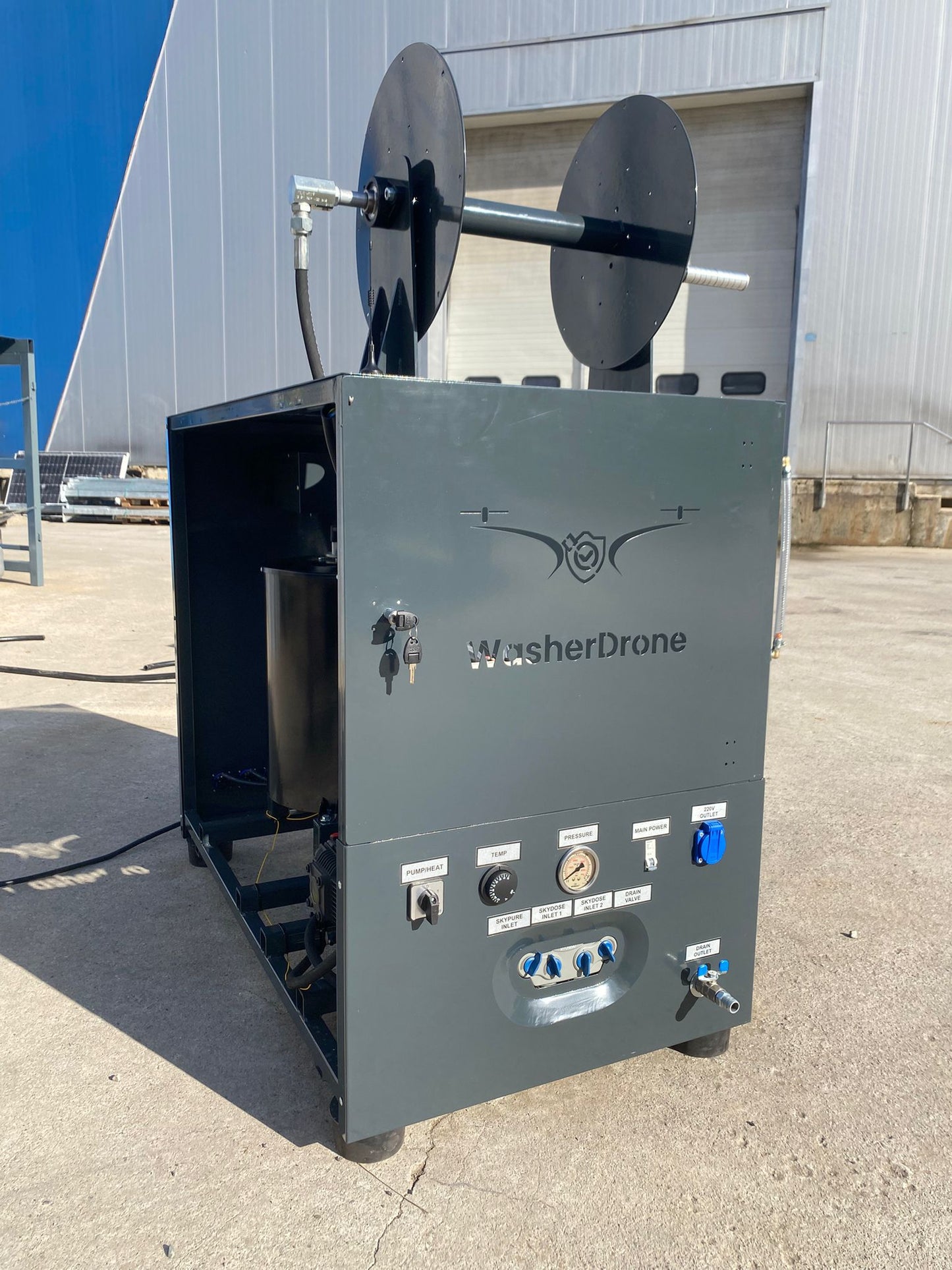 WasherDrone SkyJet E-Power High-Pressure Hot Water Ground Unit